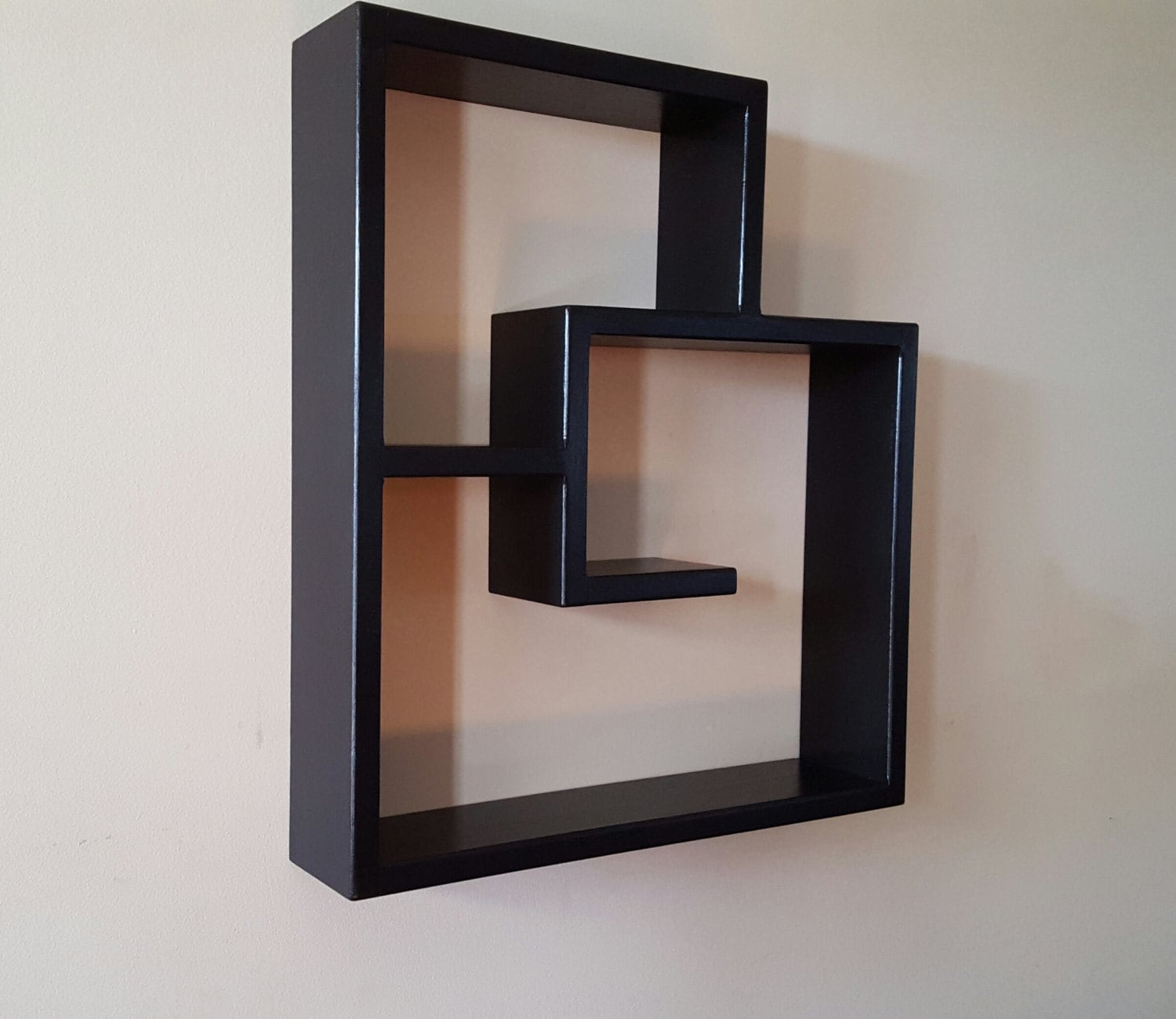 Modern Display Shelves/ wooden shelves/ black wall shelves/ Etsy
