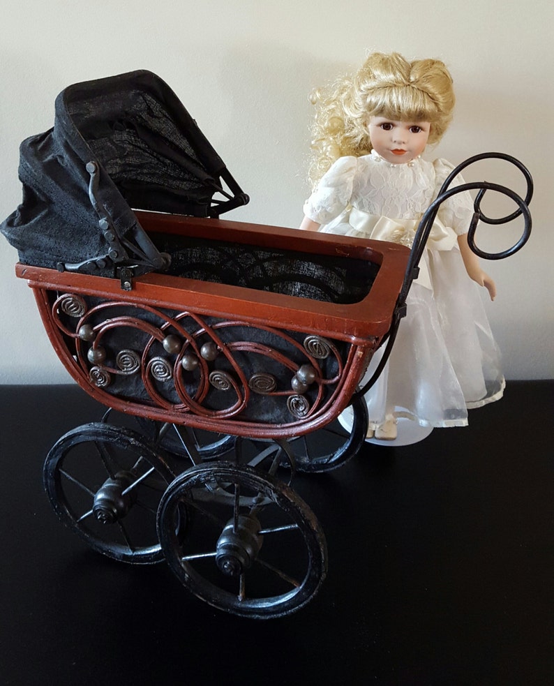 Vintage Doll Buggy/ victorian doll carriage/ folk art Etsy