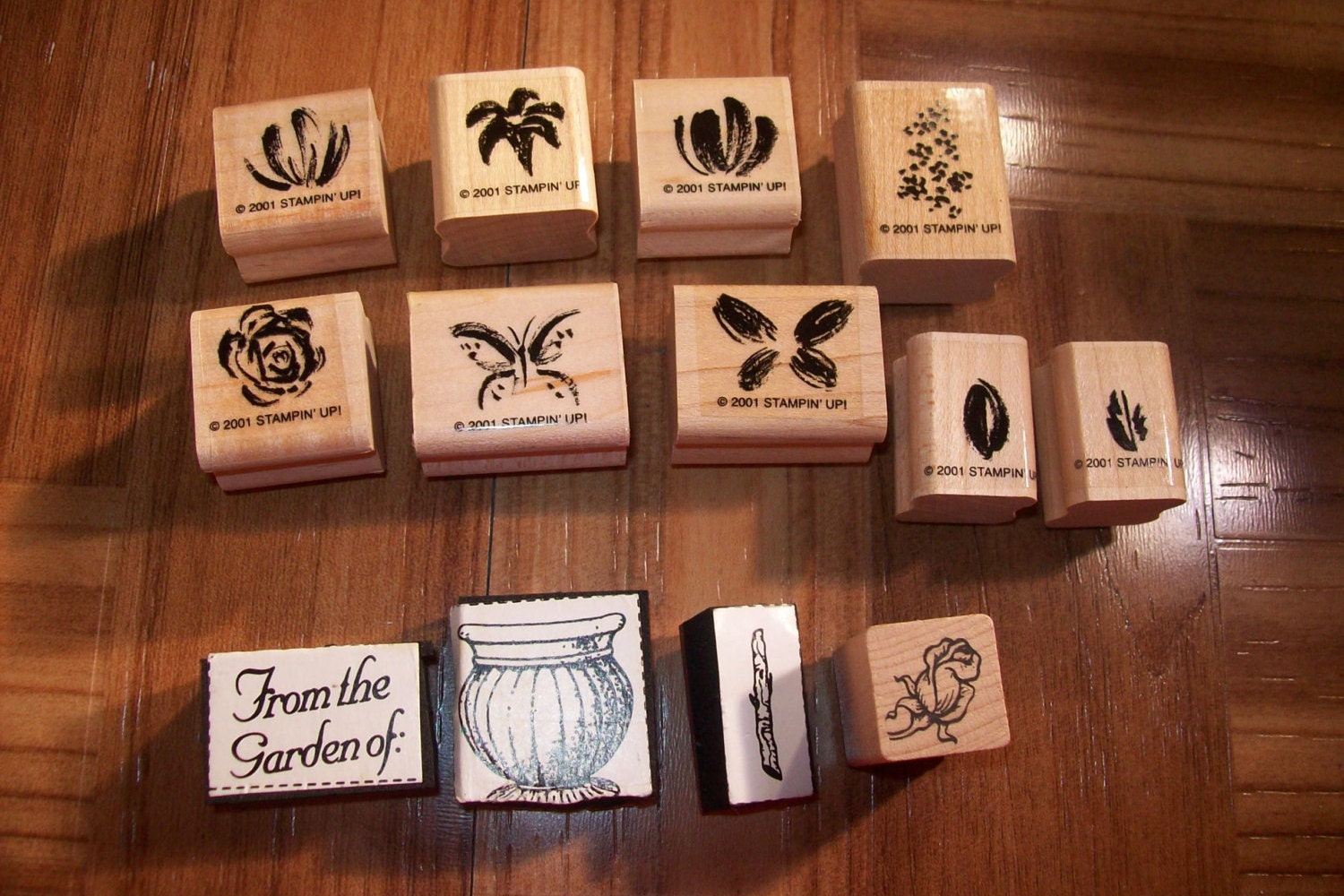 Large Lot Rubber Stamps/ Garden themed stamps/craft supplies/ Etsy