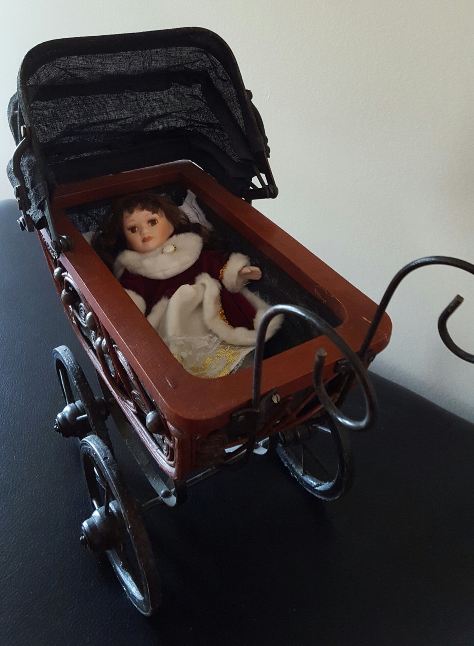 Vintage Doll Buggy/ victorian doll carriage/ folk art Etsy