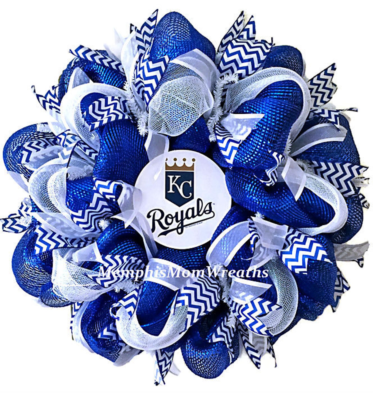 Kansas City Royals Wreath Deco Mesh Wreath Royals Wreath Etsy