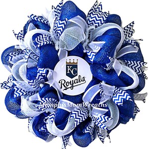 Kansas City Royals Wreath, Deco Mesh Wreath, Royals Wreath, Baseball Wreath, Baseball Decor, KC Royals Gear, KC Royals Gifts