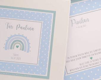 Gift box birthday baptism wedding personalized money gift gift box with rainbow jewelry box with lid from Bloomgart