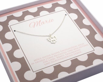 Christening jewelry 925 silver MY ANGEL with personalized gift box christening necklace girl jewelry for baptism gift godchild by Bloomgart