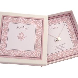 Namenskette MARLIES mit Herz im Taufring Wunschgravur und Geschenkbox, 925 Silber, Schmuck für die Taufe Kommunion Konfirmation Bild 5