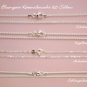 SILVER CHAIN - pea chain, ball chain, anchor chain or snake chain 925 silver necklaces various lengths to choose from - made in Germany