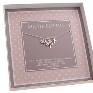 Christening Chain Girl Baptismal Ring Angel Cross Tree of Life Baptism ...