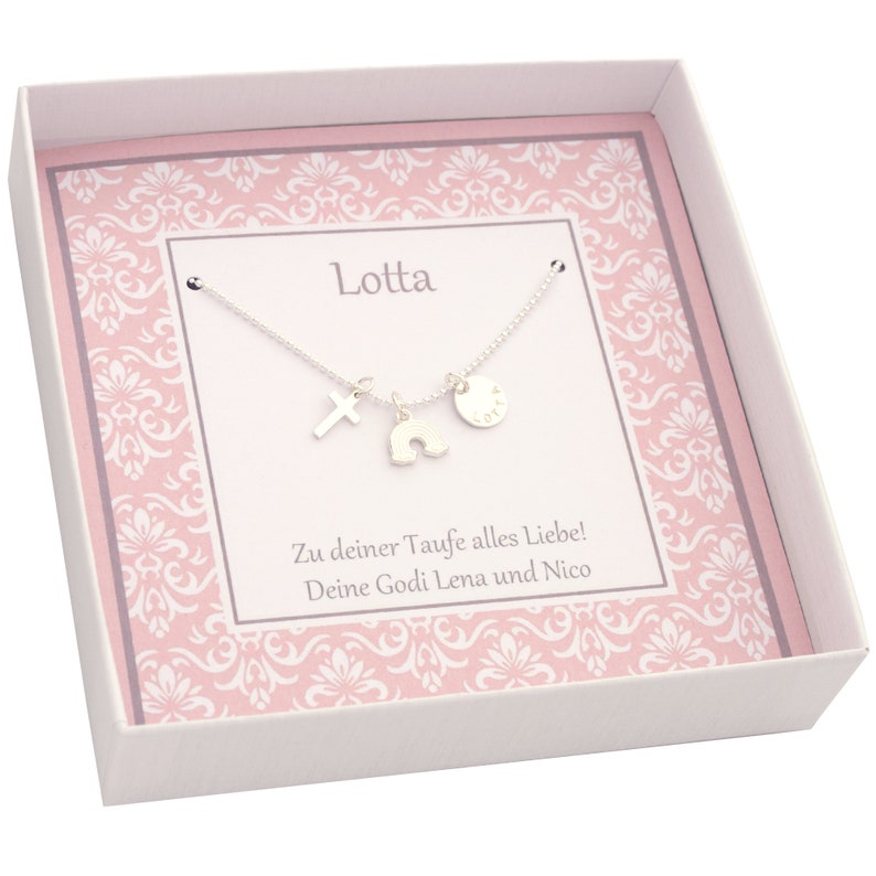 Collana Religiosa JunyiDIY YA4788 Con Ciondolo A Cuore E Croce, Proietta 'Ti Amo' In 100 Lingue, Acciaio Inox Oro, Regalo Cristiano - 5
