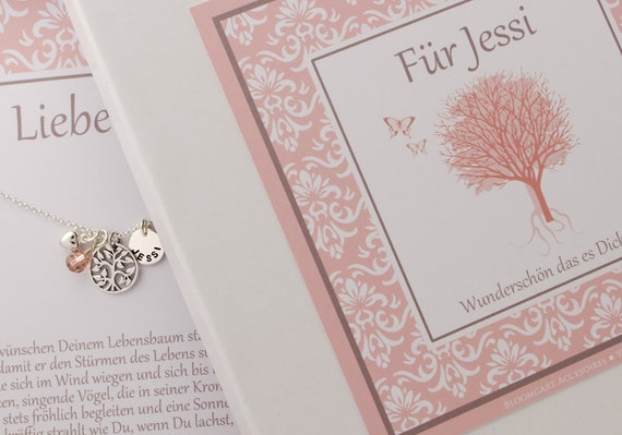 Boîte à bijoux en bois de rose faite à la main avec gravure arbre