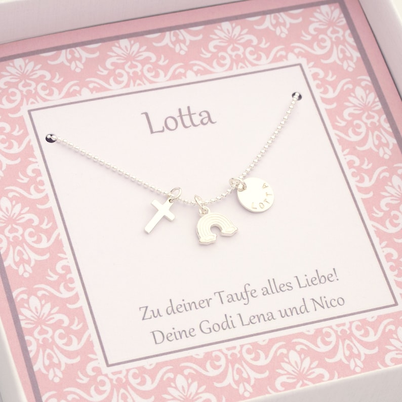 Collana con ciondolo a forma di cuore arcobaleno di Betsey