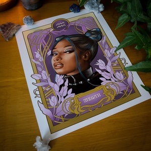 Megan Thee Hengst | Waterman | Poster | Muurkunst | Afdrukken | Art nouveau