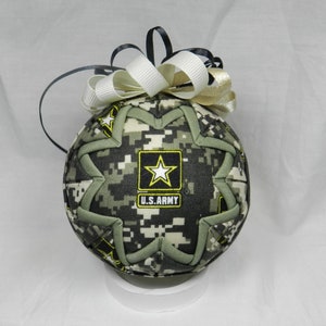 Army Ornament | Camo | Military | Patriotic | Armed Forces | Folded Fabric | Quilted Ornament