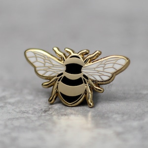 Bumblebee Enamel Pin, Honey Bee Pin, Insect Bug Pin, Gold Lapel Pin, Boho Pin, Gift for Friend, Gift for Coworker, Gift for Her Under 15