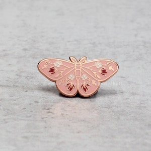 New Beginnings Moth Enamel Pin - Bubblegum Pink