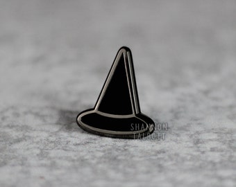 SECONDS SALE Little Witch Hat Enamel Pin, Spooky Pin, Cute Halloween Pin, Witchy Pin, Gift for Friend, Gift for Coworker, Gift Under 15
