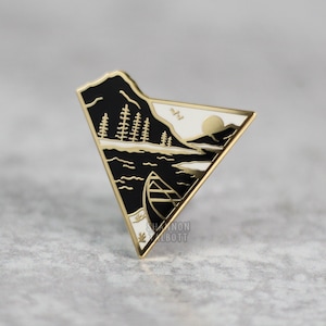 SECONDS SALE River Enamel Pin, Lake Enamel Pin, Wanderlust Pin, Travel Enamel Pin, Rose Gold Pin, Gifts For Him Under 15, Groomsman Gift