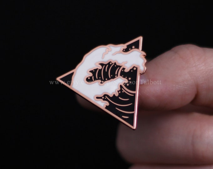 Ocean Enamel Pin, Wave Enamel Pin, Wanderlust Pin, Adventure Enamel Pin ...