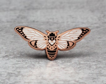 Cicada Enamel Pin, Bug Pin, Insect Pin, Beetle Enamel Pin, Goth Pin, Witchy Pin, Gift For Her, Gift For Sister, Girlfriend Gift Under 15