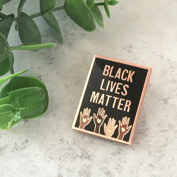 Black Lives Matter, Unity Hands, Equal Rights, Justice For George Floyd, I Cant Breathe, BLM Fundraiser Hard Enamel Pin, Pin for Protesters