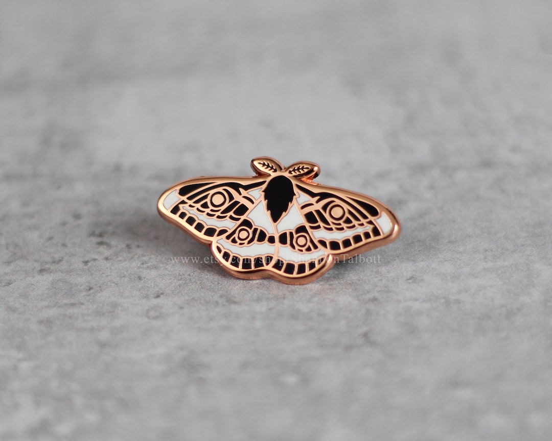 Emperor Moth Enamel Pin, Butterfly Pin, Insect Bug Pin, Entomology Pin ...