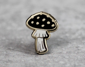 Mushroom Enamel Pin, Cottage Core Pin, Amanita Mushroom Pin, Nature Pin, Witchy Garden Plant Pin, Gift For Sister, Gift for Friend Under 15