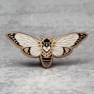 Cicada Enamel Pin, Bug Pin, Insect Pin, Beetle Enamel Pin, Goth Pin, Witchy Pin, Gift For Her, Gift For Sister, Girlfriend Gift Under 15