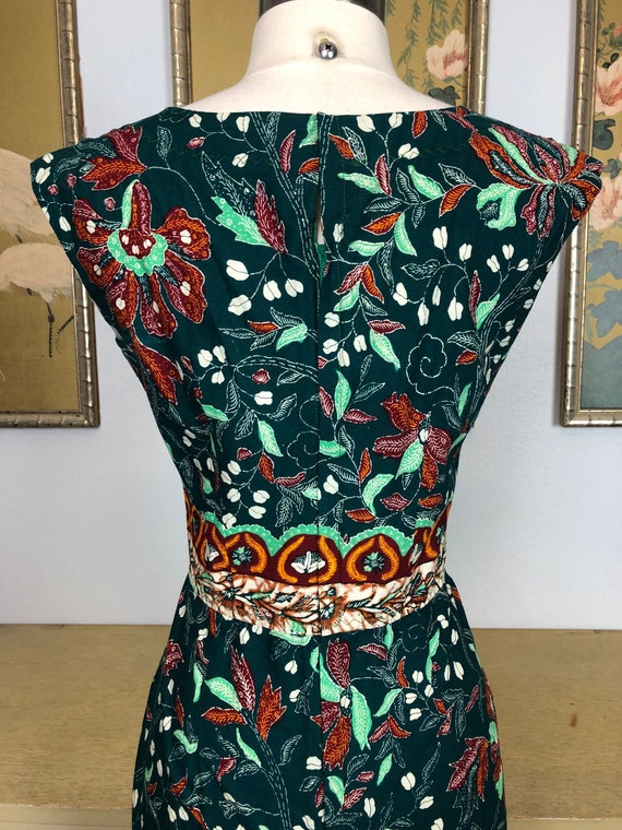 1990s Vintage Indian Cotton Dress -- Colorful Pri… - image 6