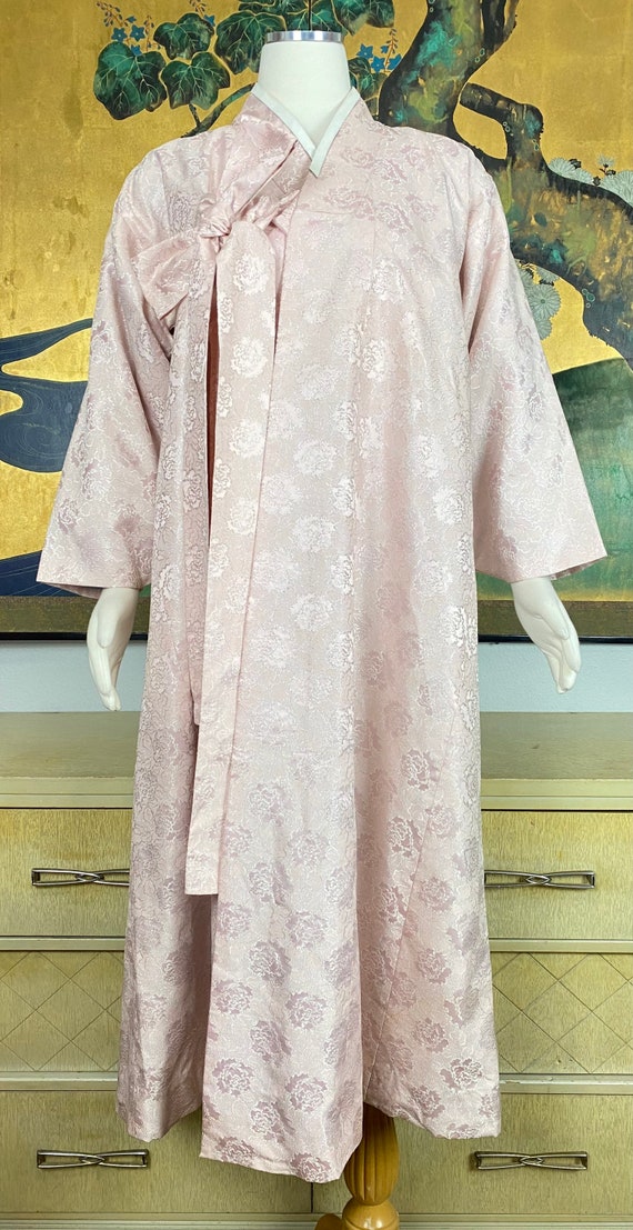 1960s Vintage Asian Brocade Evening Coat -- Shimm… - image 2