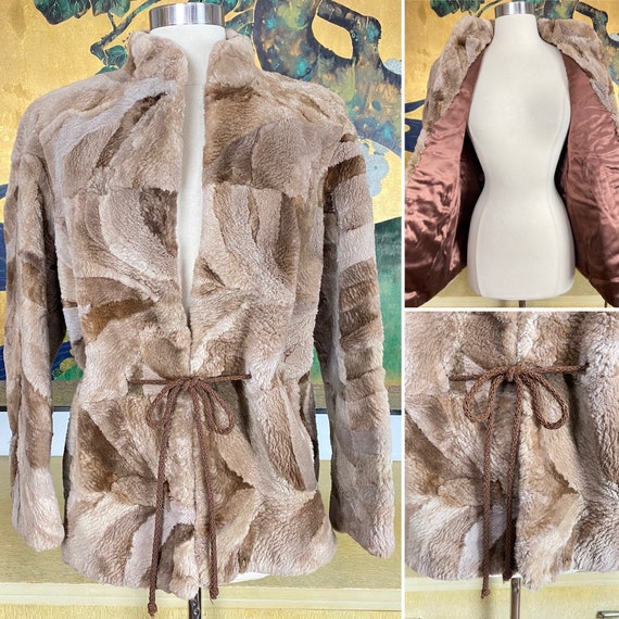 1970s Vintage Patchwork Fur Jacket -- Beautiful S… - image 1