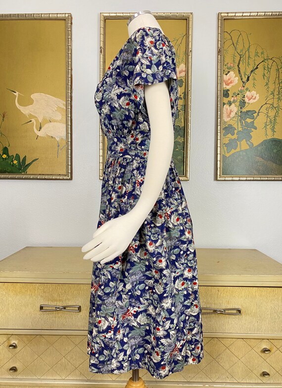 1980s 90s Vintage Cotton Floral Print Dress by Je… - image 5