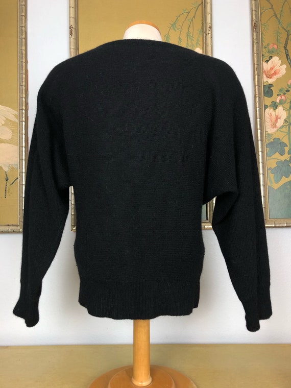 1980s Cozy Angora Blend Sweater -- Beautiful Sequ… - image 5