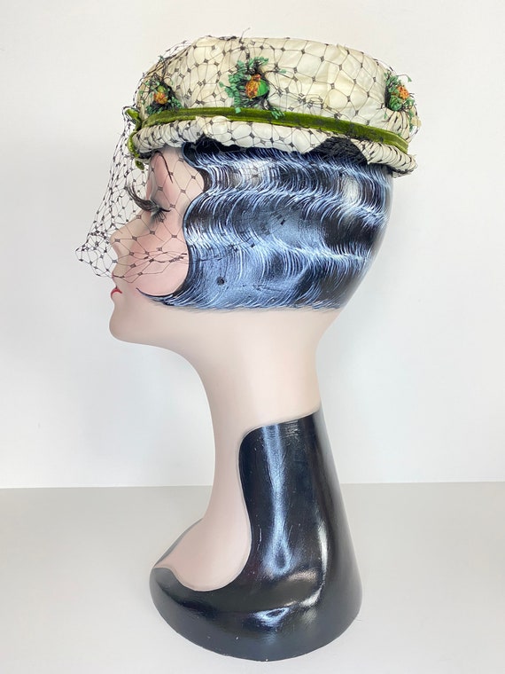 1960s Vintage Black Woven Hat by Phil Strann, Cal… - image 4