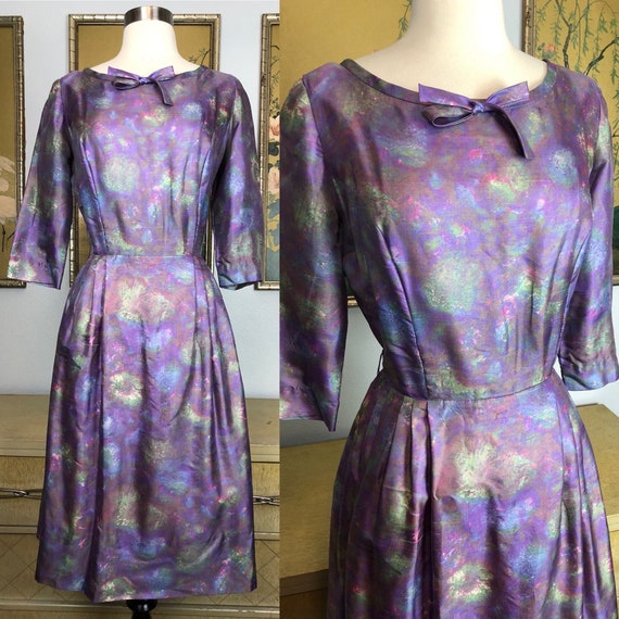 1950s Vintage Silk Dress by Carol Lee -- Delicate… - image 1