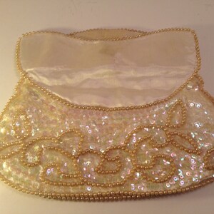 1950s Beaded and Sequined Bag by David's ImportFoldover Clutch image 2