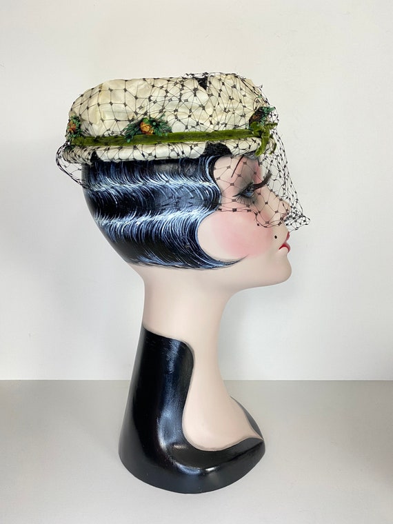 1960s Vintage Black Woven Hat by Phil Strann, Cal… - image 5