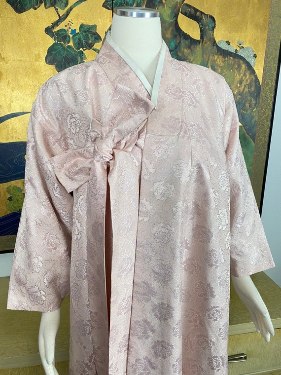 1960s Vintage Asian Brocade Evening Coat -- Shimm… - image 4