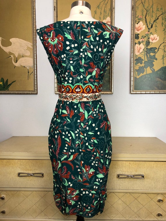 1990s Vintage Indian Cotton Dress -- Colorful Pri… - image 7