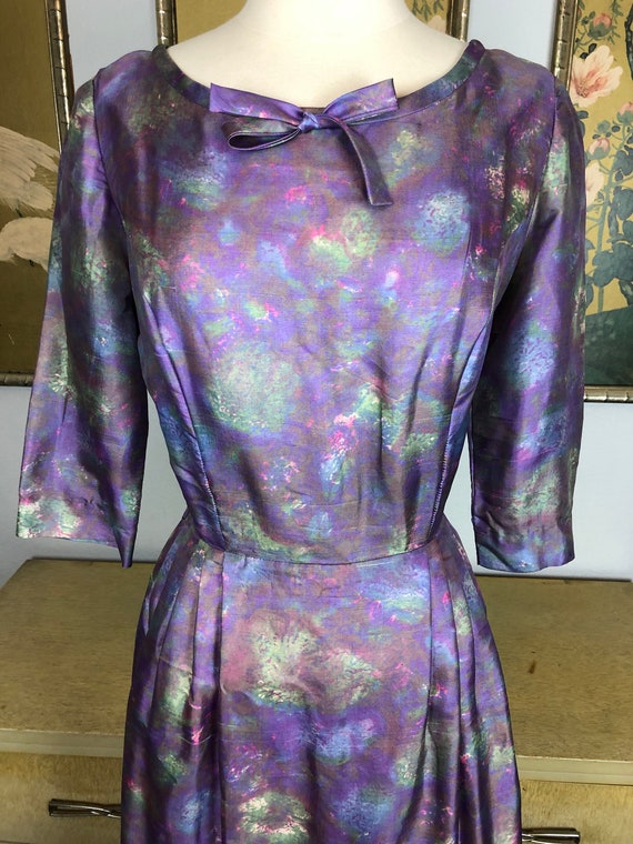 1950s Vintage Silk Dress by Carol Lee -- Delicate… - image 3