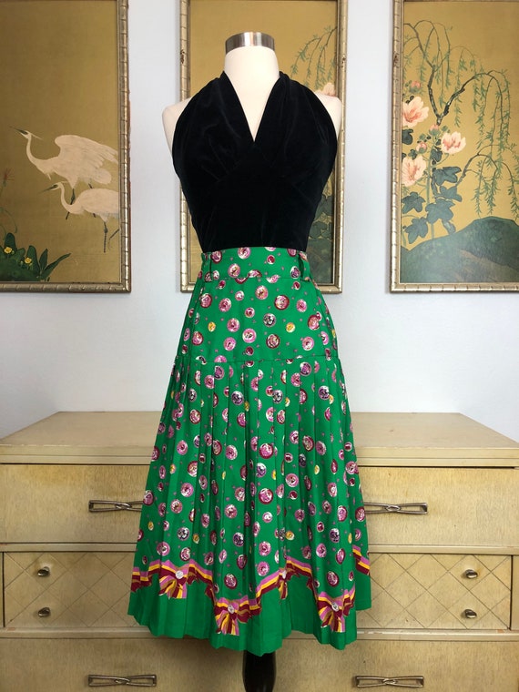 1980s Vintage Novelty Print Skirt -- Darling Butt… - image 3