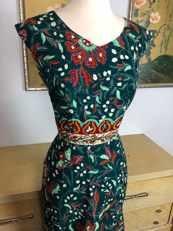 1990s Vintage Indian Cotton Dress -- Colorful Pri… - image 3