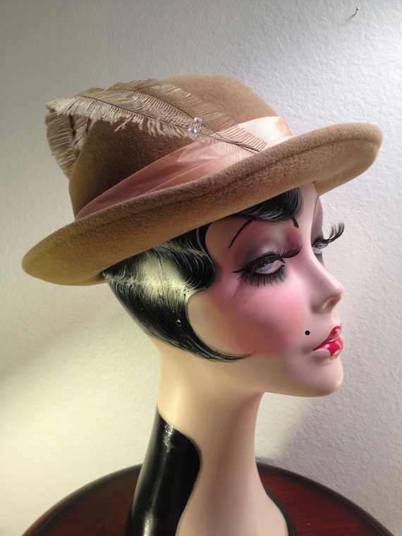 taupe felt hat