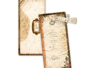 Ephemera Journal Pages, Grungy Paper, Boho, Digital Travel Journal Notebook, Junk Journal Pages, Craft Paper Pages, Printable Ephemera