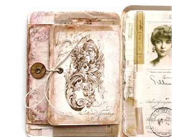 Vintage Passport, Boho Betty Project, Burlesque, Cabaret, Digital Junk Journal, Printable Kit, Magnet Closure,  Gypsy Biscuit Chick