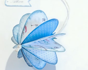 Christmas Paper Ornament, DIY, Book Page Ornament, Winter Decor, Place Card, Tree Ornament, Digital Collage, Instant Download