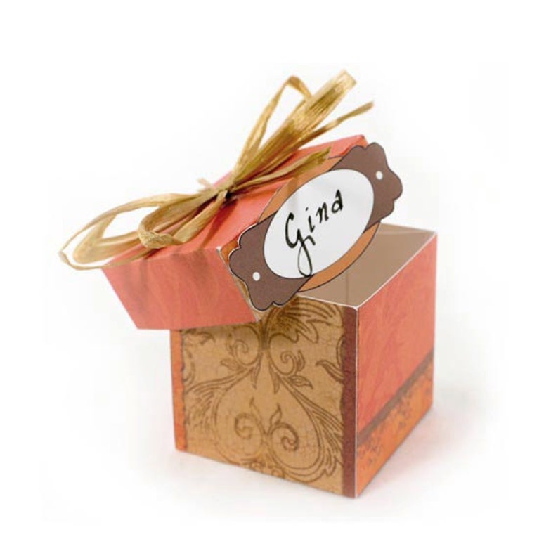 Printable Fall Favor Box Place Card Holder Rustic Fall Decor Etsy