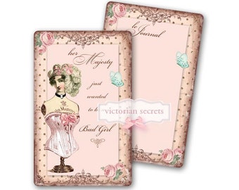 Shabby French Victorian Inspired Vintage Printable Journal Cards