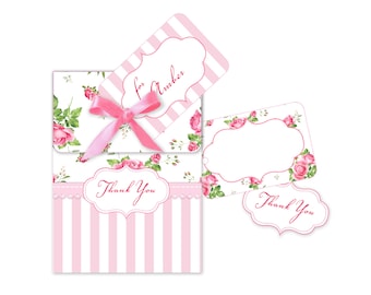Printable Favor, Shabby Chic Favor, Treat Bag, Essential Worker Gift, Mini Digital Gift Bag