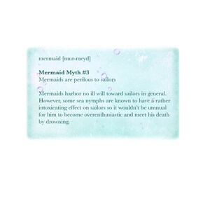 Printable Envelopes Digital Collage Mermaid Vintage Ocean Beach Sea Lavender Aqua image 3