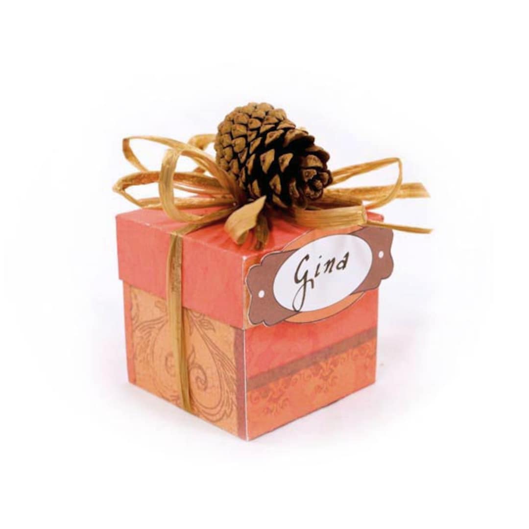 Printable Fall Favor Box Place Card Holder Rustic Fall Decor Gift Box