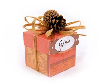 Printable Fall Favor Box Place Card Holder Rustic Fall Decor Gift Box Template Party Favor